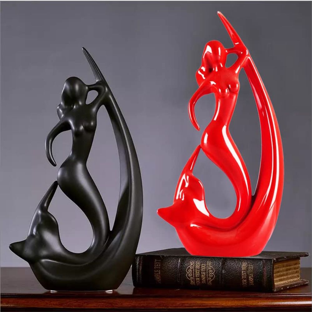 Modern Art Fish Angel showpieces for Home Decoration - Set of 2