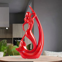 Modern Art Fish Angel showpieces for Home Decoration - Set of 2