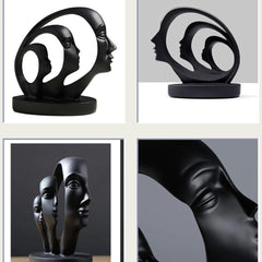 Modern Art Man Face Showpiece for Home Décor