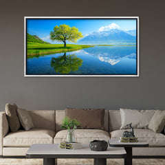 Majestic Seven Running White Horses Wall Painting - Décor for Home & Office