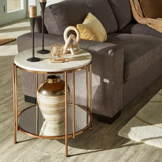 Amelia Round Marble Nesting Tables