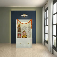 Luxury Om & Lotus Design Pooja Mandir