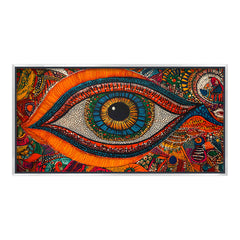 Premium Bohemian Eye Canvas Art | Vibrant Mandala Style Wall Decor