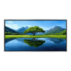 Premium Vibrant Green Tree of Life Canvas Painting