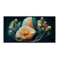 Premium Elegant Floral Flower art Canvas Wall Painting for Wall Decors