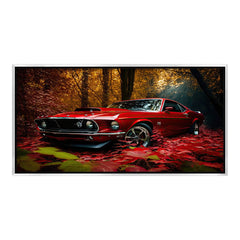 Vibrant Fall Landscape Automotive Premium Canvas Painting