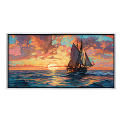 Premium Impressionist Sailing Ship Canvas Art