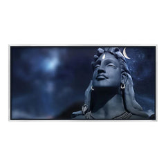 Premium Adiyogi Shiva Statue Canvas Art | Lord Shiva Wall Decor Painting