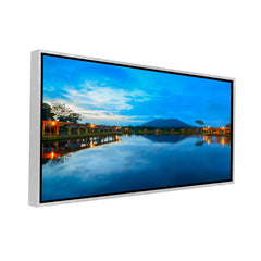 Premium Serene Night Lake Reflection Canvas Art