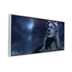 Premium Adiyogi Shiva Statue Canvas Art | Lord Shiva Wall Decor Painting