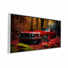 Vibrant Fall Landscape Automotive Premium Canvas Painting