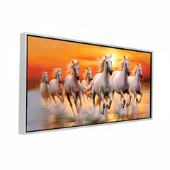 Seven Auspicious Horses: Vastu Shastra Energy Art – Premium Success & Prosperity Canvas