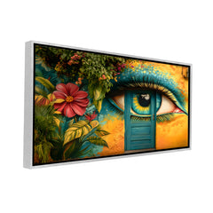 Premium Surreal Eye Mural Wall Art | Vibrant Street Graffiti Style Canvas Print