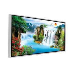 Premium Stunning Waterfall Nature Scenery of Colorful Canvas Wall Paintings & Arts