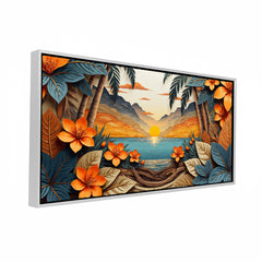 Premium Tropical Sunset Canvas Art Print