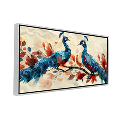 Premium Vibrant Abstract Peacock Canvas Art