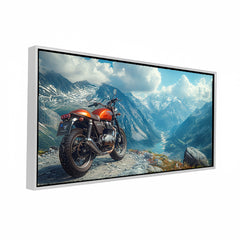 Premium Motorcycle Adventure Canvas Painting  - Scenery Wall Art for Living Room & Office