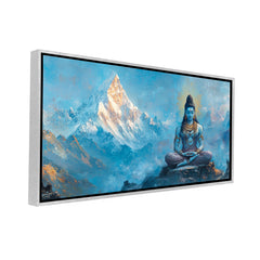 Premium Lord Shiva Meditation Wall Art | Digital Canvas Print for Spiritual Home Decor