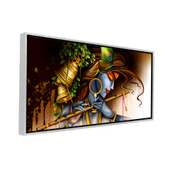 Premium Wall Canvas Large Painting of Lord Krishna For Home Decors