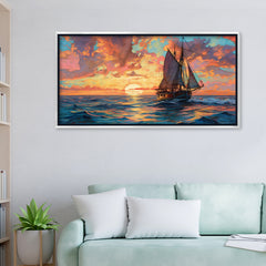 Premium Impressionist Sailing Ship Canvas Art