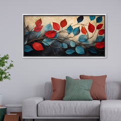 Premium Abstract Leaves Canvas | Elegant Floral Wall Decor for Home & Office