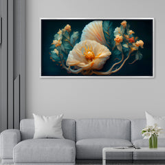 Premium Elegant Floral Flower art Canvas Wall Painting for Wall Decors
