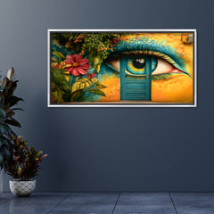 Premium Surreal Eye Mural Wall Art | Vibrant Street Graffiti Style Canvas Print