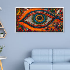 Premium Bohemian Eye Canvas Art | Vibrant Mandala Style Wall Decor
