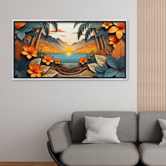 Premium Tropical Sunset Canvas Art Print