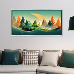 Premium Ethereal Fantasy Forest Framed Wall Art | Abstract Nature Landscape Canvas