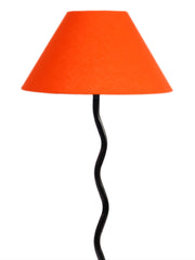 Orange Cotton Zig Zag Table Lamp with Iron Base (AE04)