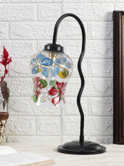 Multicolor Mosaic Glass Zig Zag Curvy Table lamp with Iron Base (EN09)
