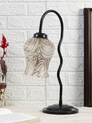 Multicolor Mosaic Glass Zig Zag Curvy Table lamp with Iron Base (EN10)