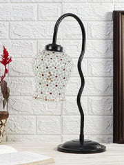Multicolor Mosaic Glass Zig Zag Curvy Table lamp with Iron Base (EN01)