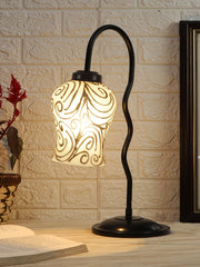 Multicolor Mosaic Glass Zig Zag Curvy Table lamp with Iron Base (EN10)