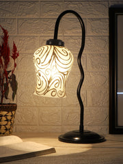 Multicolor Mosaic Glass Zig Zag Curvy Table lamp with Iron Base (EN10)