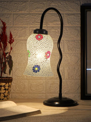 Multicolor Mosaic Glass Zig Zag Curvy Table lamp with Iron Base (EN07)