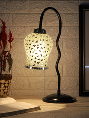 Multicolor Mosaic Glass Zig Zag Curvy Table lamp with Iron Base (EN03)