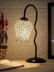 Multicolor Mosaic Glass Zig Zag Curvy Table lamp with Iron Base (EN01)