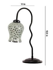 Multicolor Mosaic Glass Zig Zag Curvy Table lamp with Iron Base (EN03)