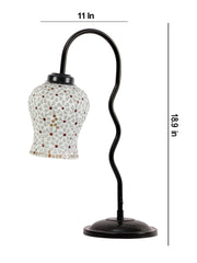 Multicolor Mosaic Glass Zig Zag Curvy Table lamp with Iron Base (EN01)