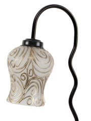 Multicolor Mosaic Glass Zig Zag Curvy Table lamp with Iron Base (EN10)