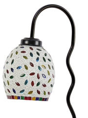Multicolor Mosaic Glass Zig Zag Curvy Table lamp with Iron Base (EN06)