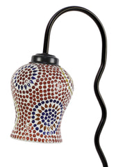 Multicolor Mosaic Glass Zig Zag Curvy Table lamp with Iron Base (EN08)
