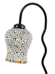 Multicolor Mosaic Glass Zig Zag Curvy Table lamp with Iron Base (EN02)