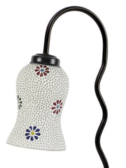 Multicolor Mosaic Glass Zig Zag Curvy Table lamp with Iron Base (EN07)