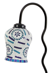 Multicolor Mosaic Glass Zig Zag Curvy Table lamp with Iron Base (EN05)