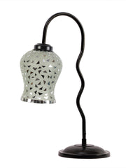 Multicolor Mosaic Glass Zig Zag Curvy Table lamp with Iron Base (EN03)