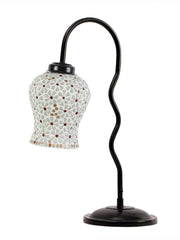 Multicolor Mosaic Glass Zig Zag Curvy Table lamp with Iron Base (EN01)