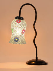 Multicolor Mosaic Glass Zig Zag Curvy Table lamp with Iron Base (EN07)